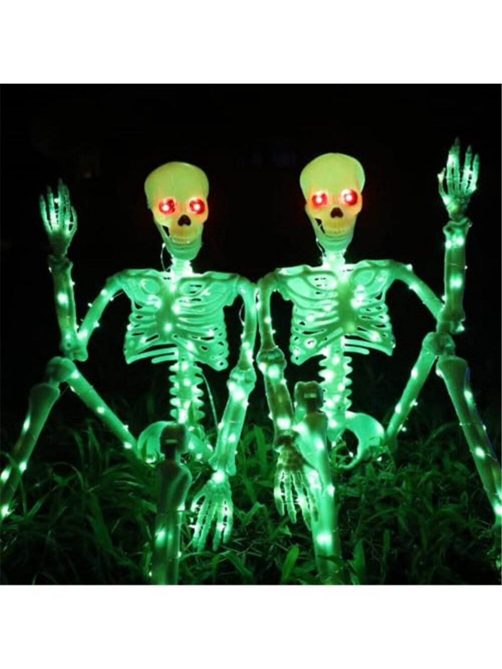Halloween Decorations Outdoor Skeletons Set - 2 Pack 36" (90cm) Light Up